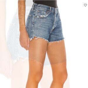 Agolde Parker Denim Shorts Low Key Wash Size 27 Blue Jean Shorts cutoffs NWT